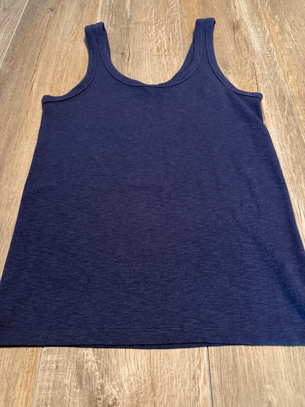 aerie Navy Ribbed Scoop Tank - Picture 3 of 4